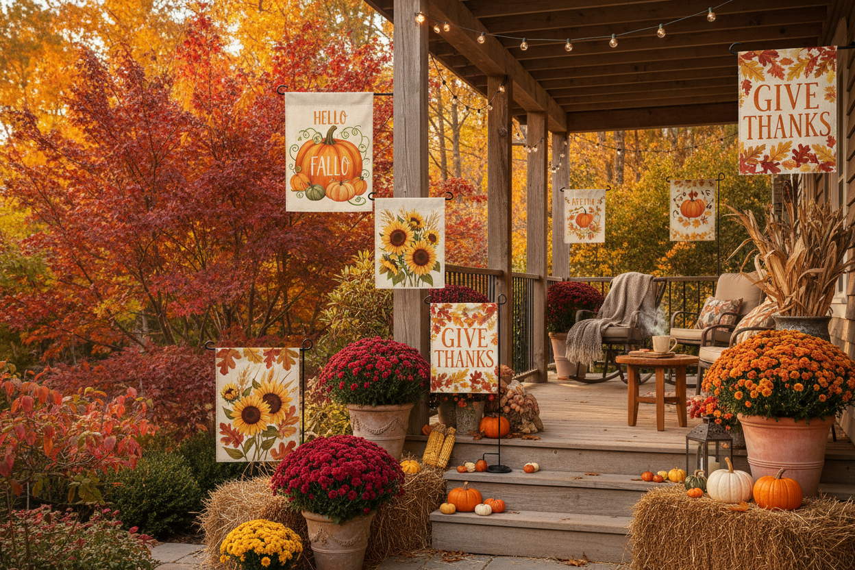 Fall Garden Flags