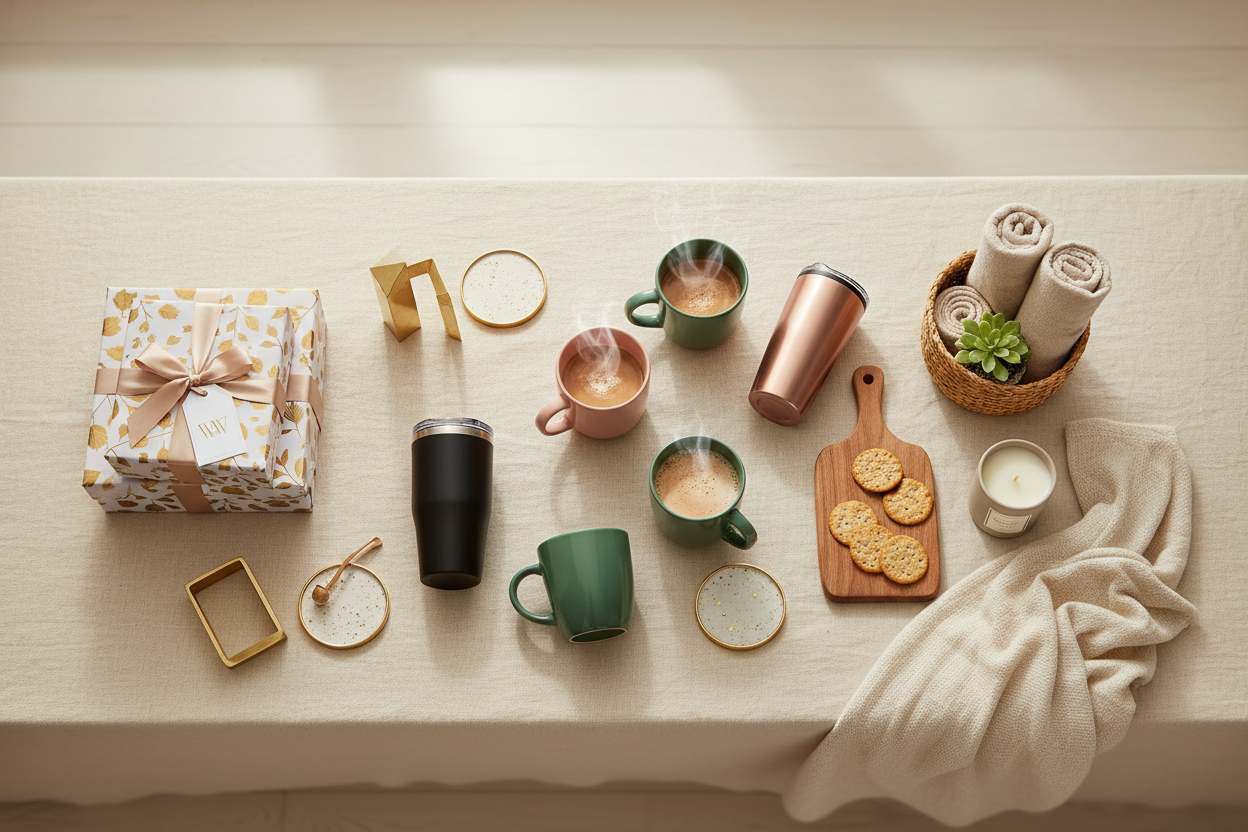 A display of various gift products