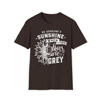 Sunshine When Their Skies Are Grey T-Shirt — Inspirational Sunflower Graphic Tee