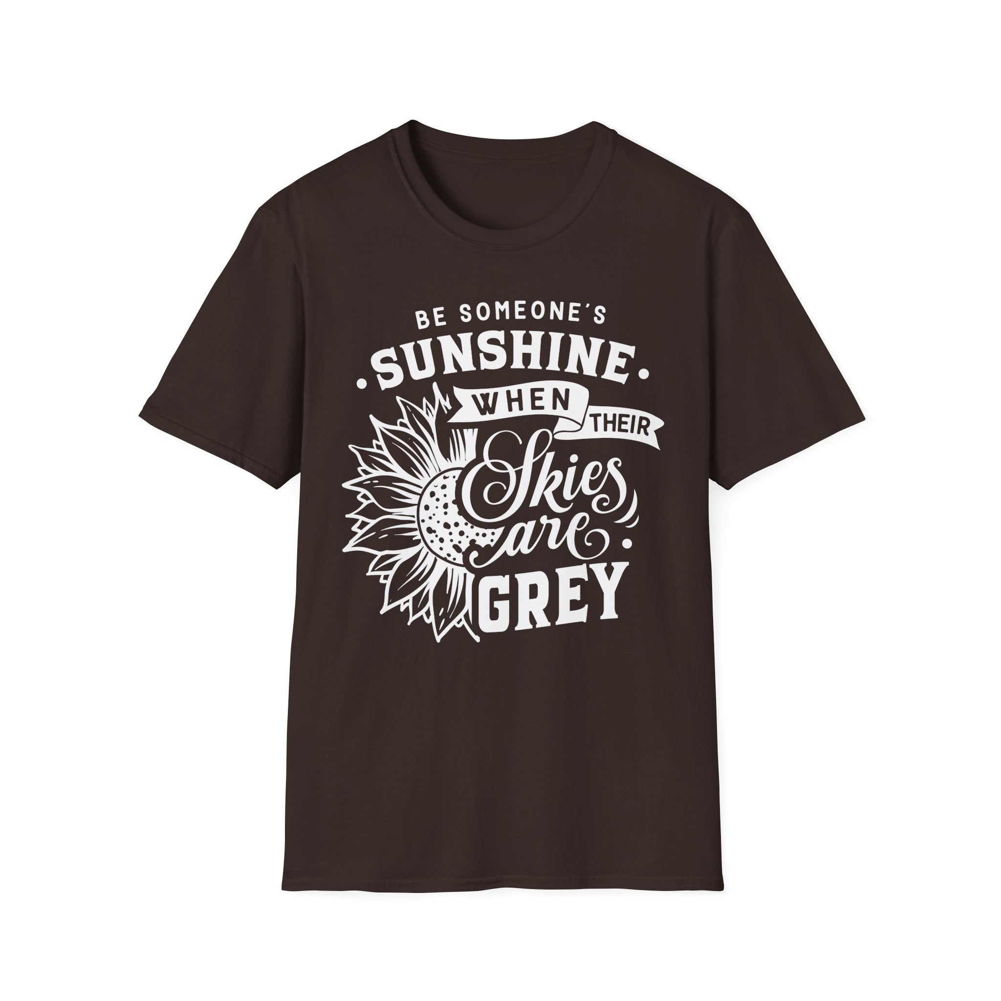 Sunshine When Their Skies Are Grey T-Shirt — Inspirational Sunflower Graphic Tee