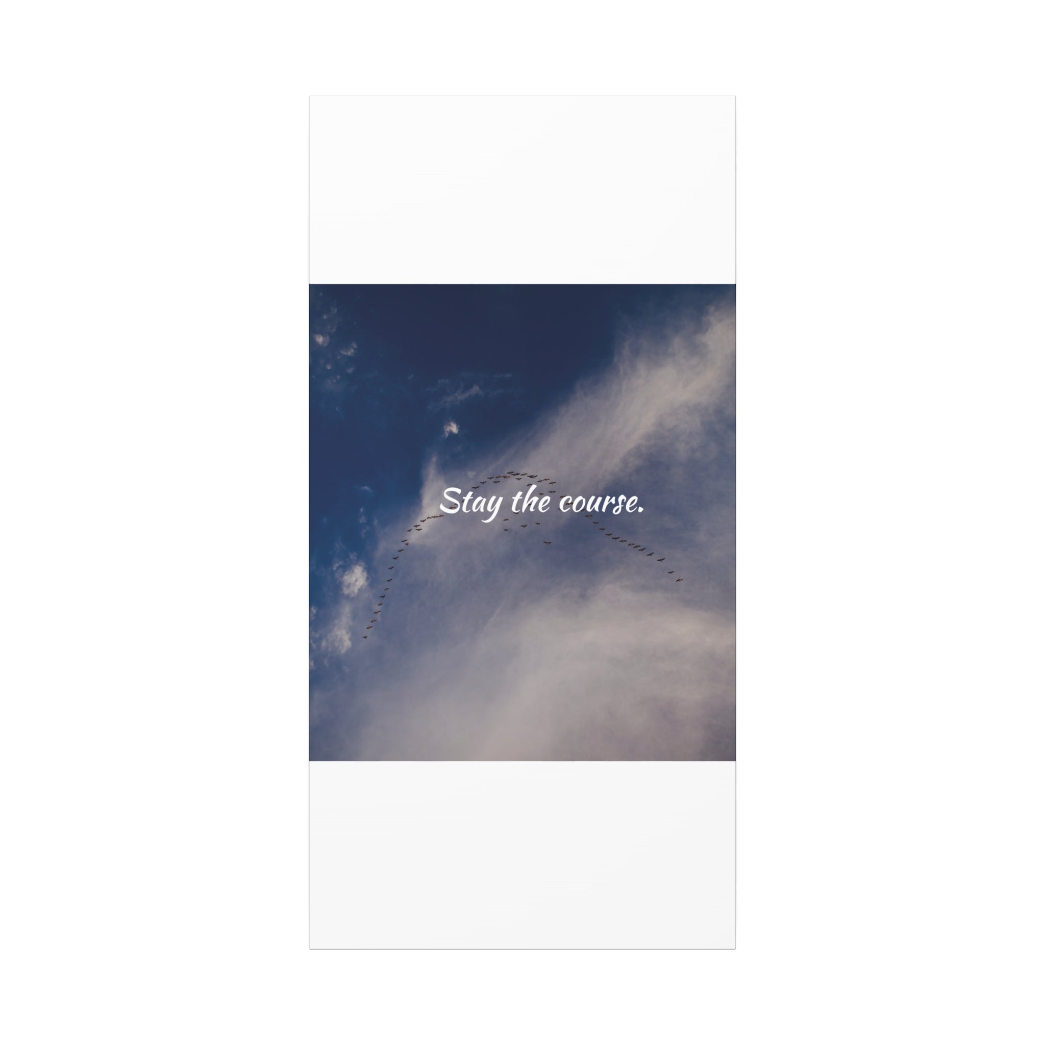 Stay the Course Canvas Wall Art — Inspirational Cloudscape Print