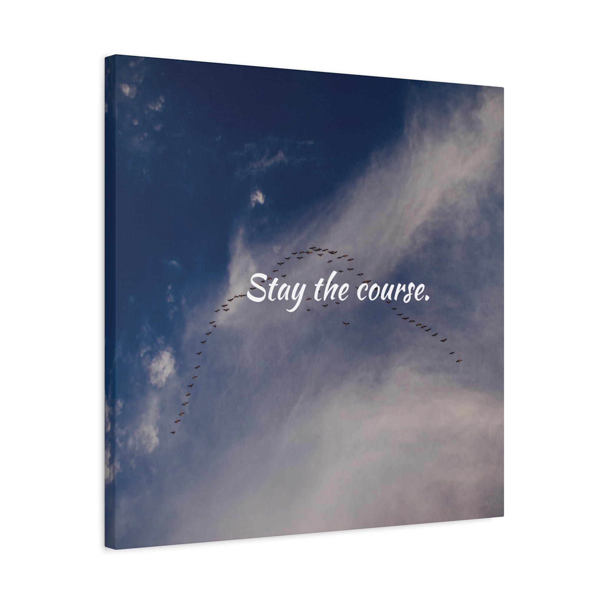 Stay the Course Canvas Wall Art — Inspirational Cloudscape Print