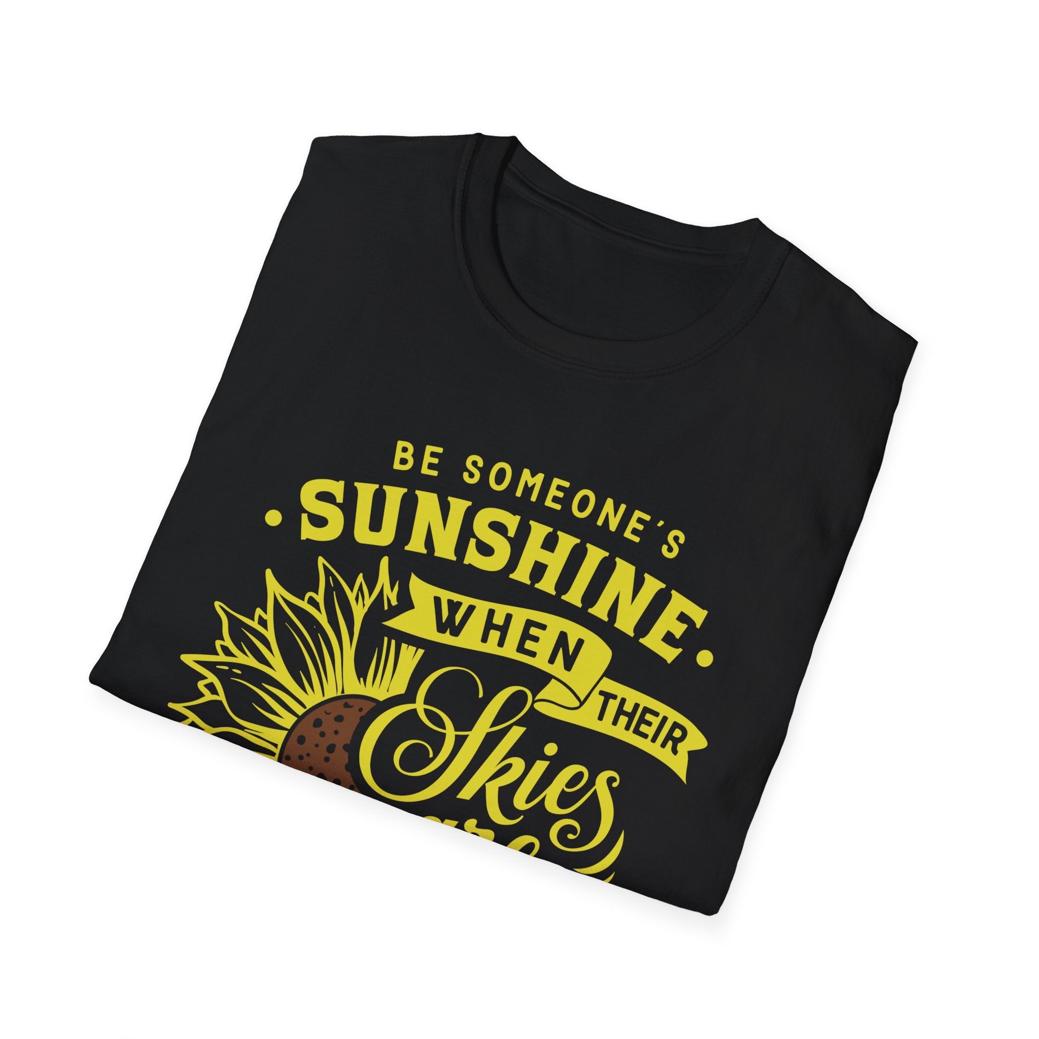 Sunshine When Their Skies Are Grey T-Shirt — Inspirational Sunflower Graphic Tee