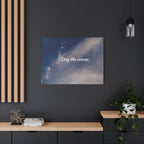 Poster with 'Stay the course.' text on a wall in a modern interior setting.