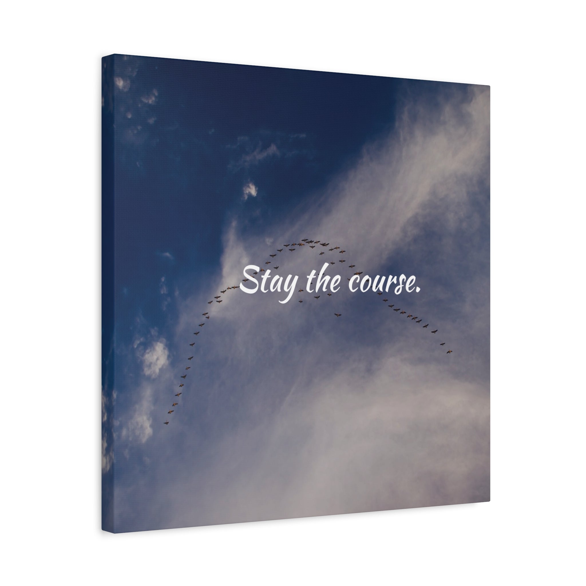 Stay the Course Canvas Wall Art — Inspirational Cloudscape Print