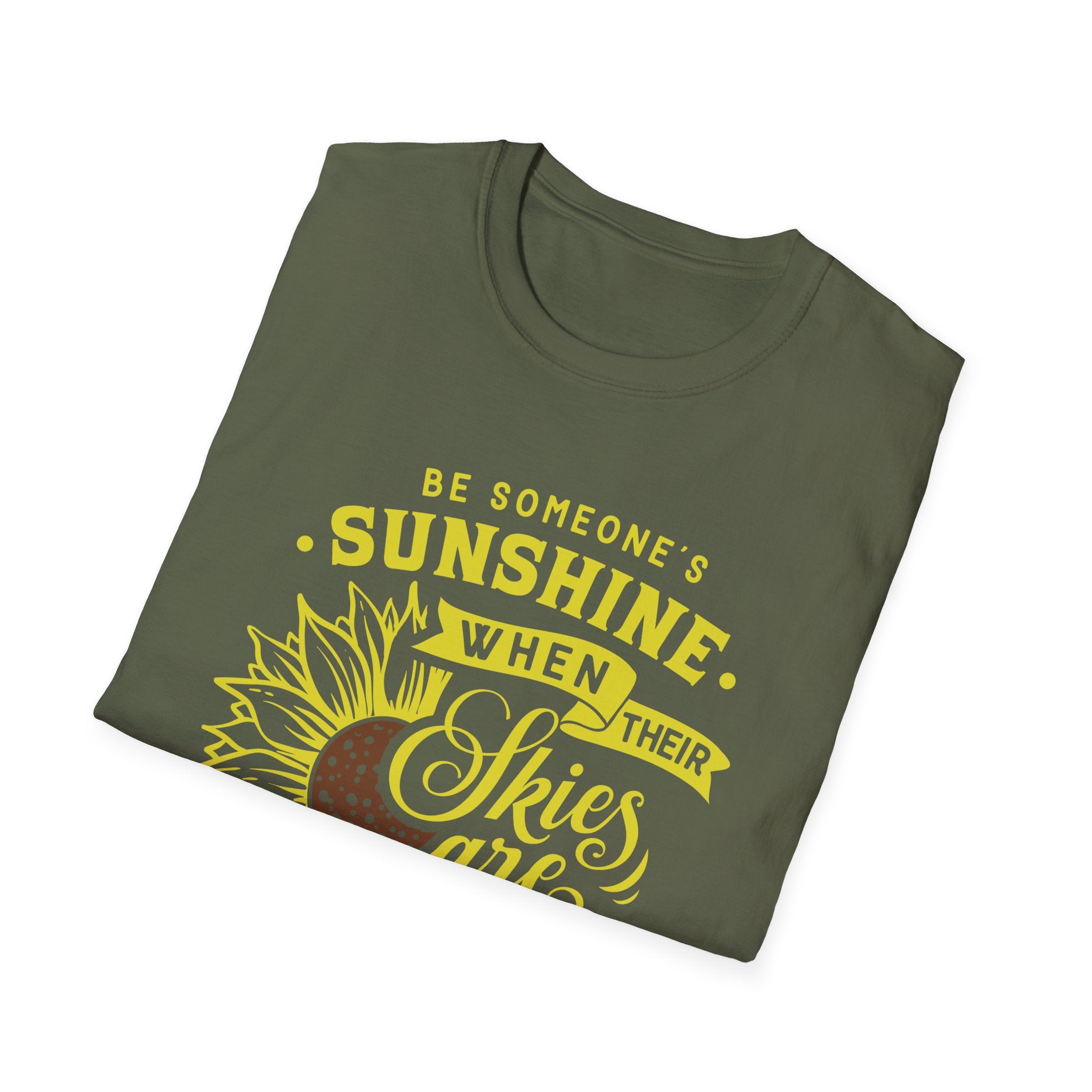 Sunshine When Their Skies Are Grey T-Shirt — Inspirational Sunflower Graphic Tee