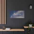 Wall art with 'Stay the course.' text in a modern interior setting.