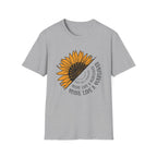 Sunflower 'Shine Like A' Graphic T-Shirt — Inspirational Floral Tee