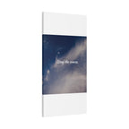 Canvas Picture with a sky design and 'Stay the course' text on a white background
