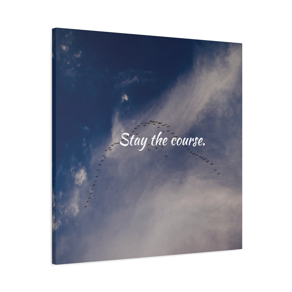 Stay the Course Canvas Wall Art — Inspirational Cloudscape Print
