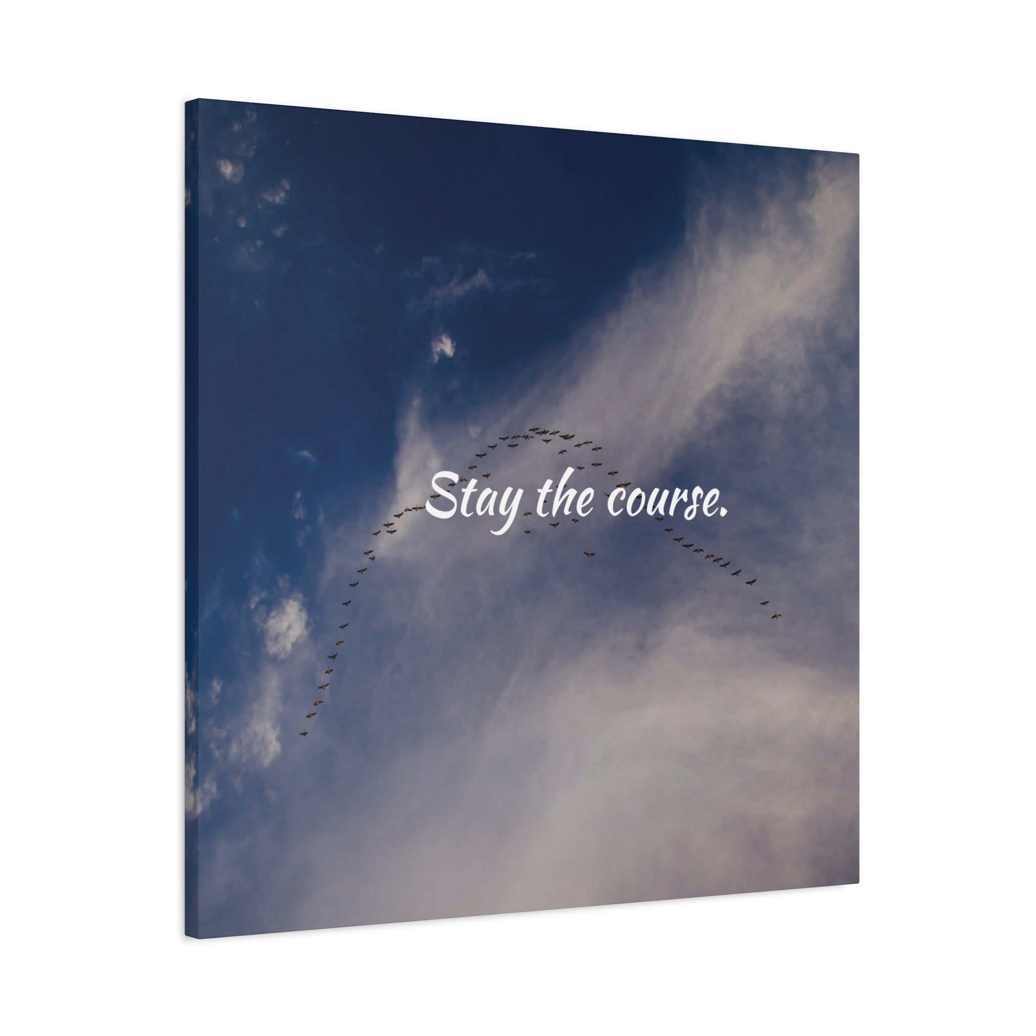 Stay the Course Canvas Wall Art — Inspirational Cloudscape Print