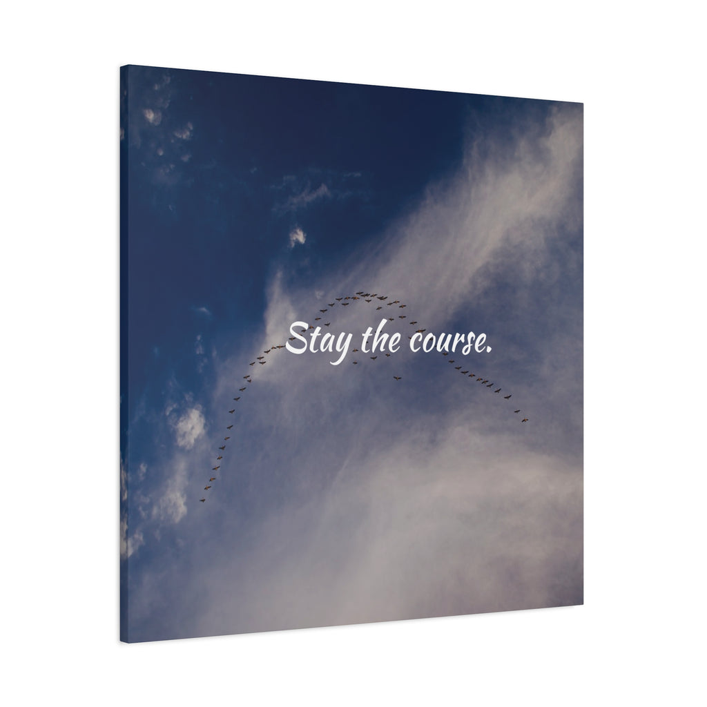 Stay the Course Canvas Wall Art — Inspirational Cloudscape Print