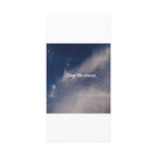 Motivational quote 'Stay the course.' on a background of clouds.
