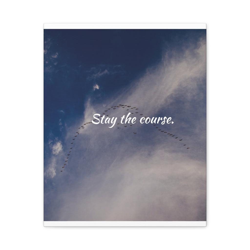 Stay the Course Canvas Wall Art — Inspirational Cloudscape Print