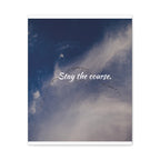 Stay the Course Canvas Wall Art — Inspirational Cloudscape Print
