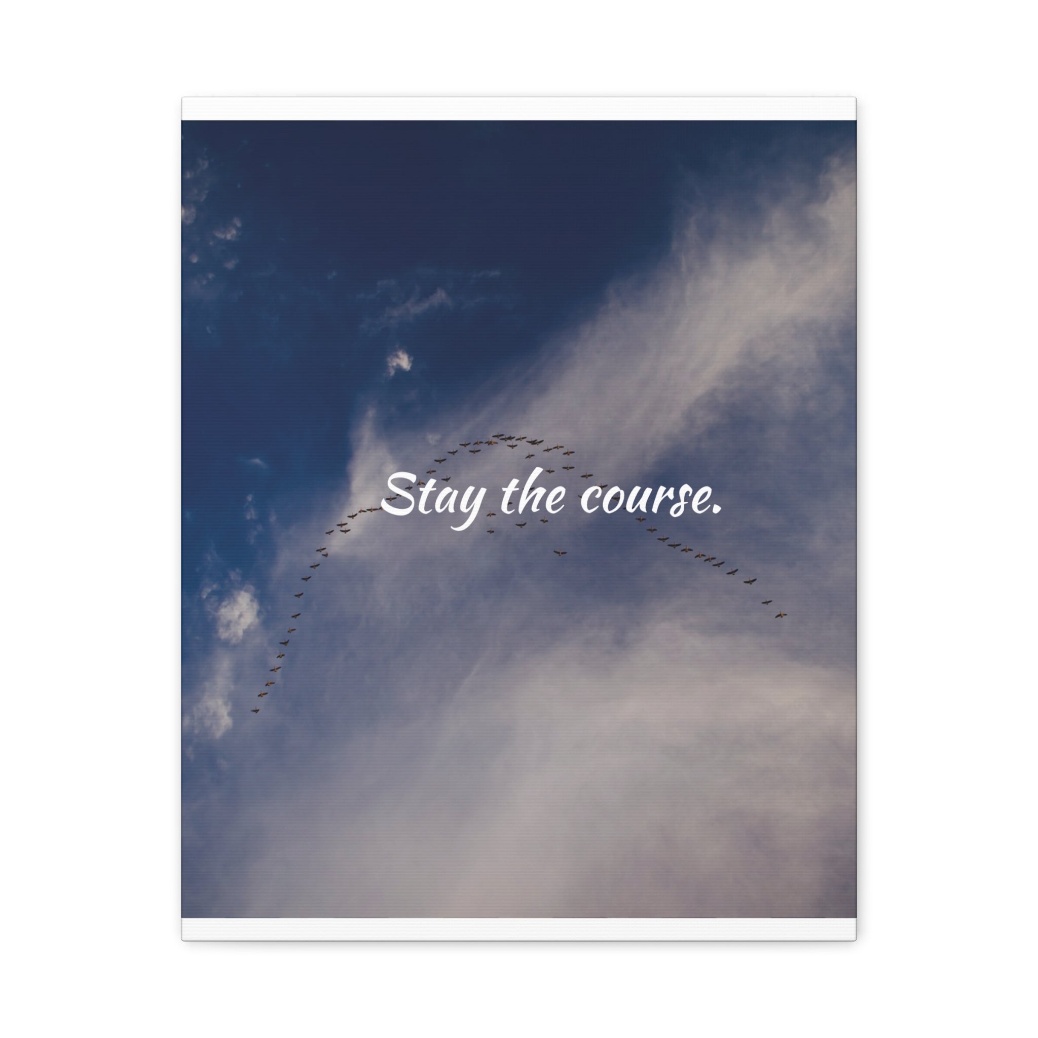 Stay the Course Canvas Wall Art — Inspirational Cloudscape Print