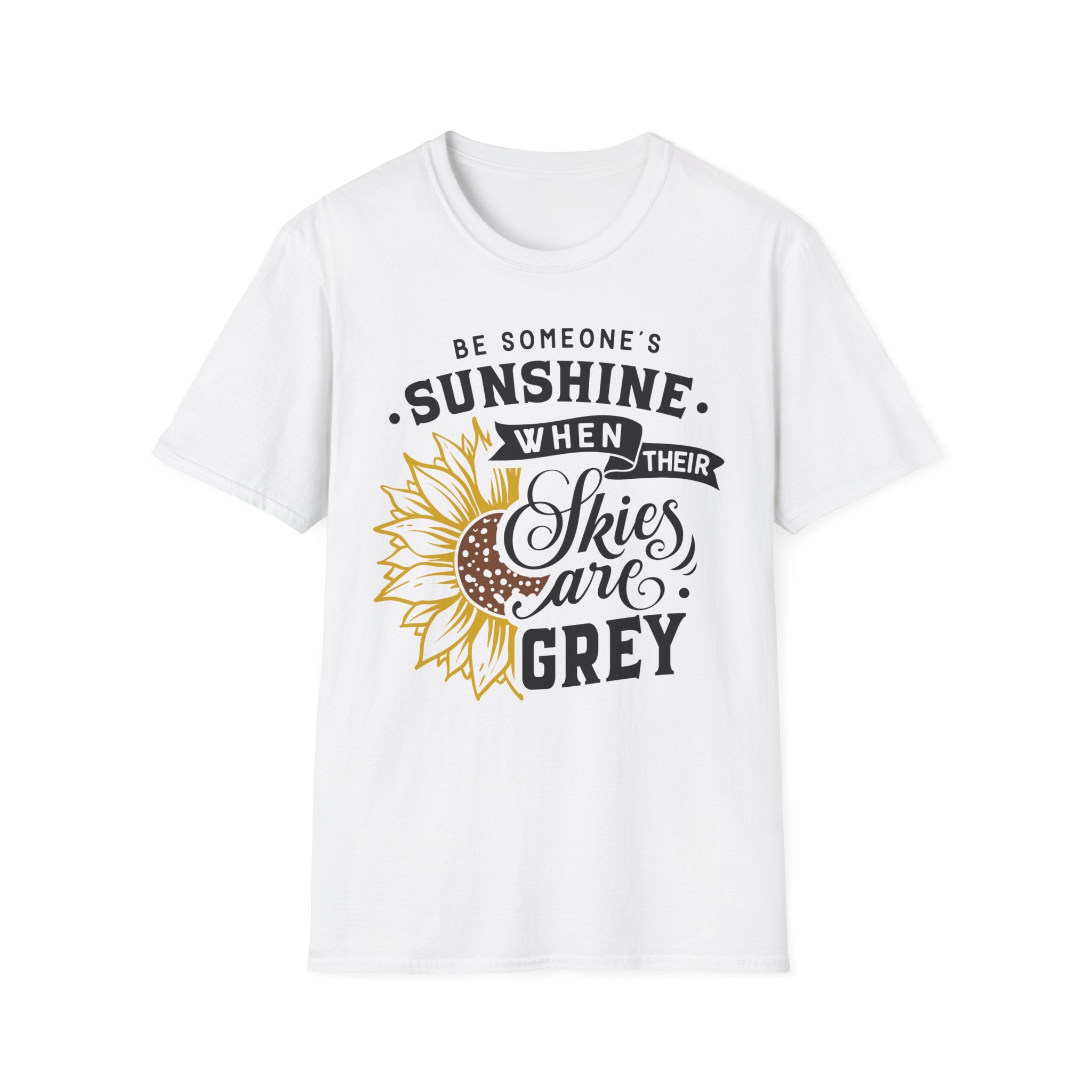 Sunshine When Their Skies Are Grey T-Shirt — Inspirational Sunflower Graphic Tee