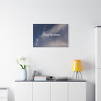 Wall art with 'Stay the course.' text in a modern interior setting.