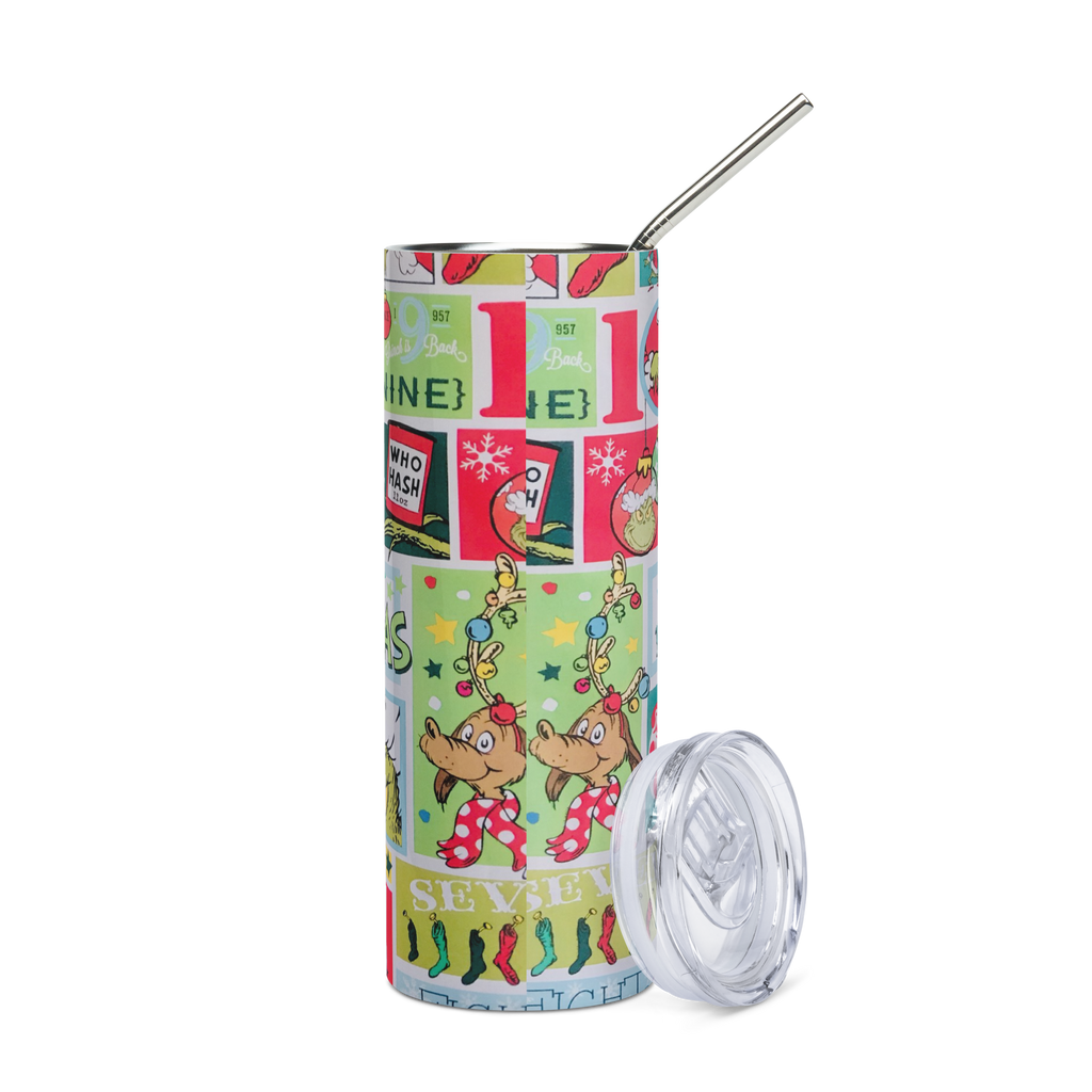 12 Days of Grinchmas Skinny Tumbler – Dr. Seuss Christmas Holiday Drinkware