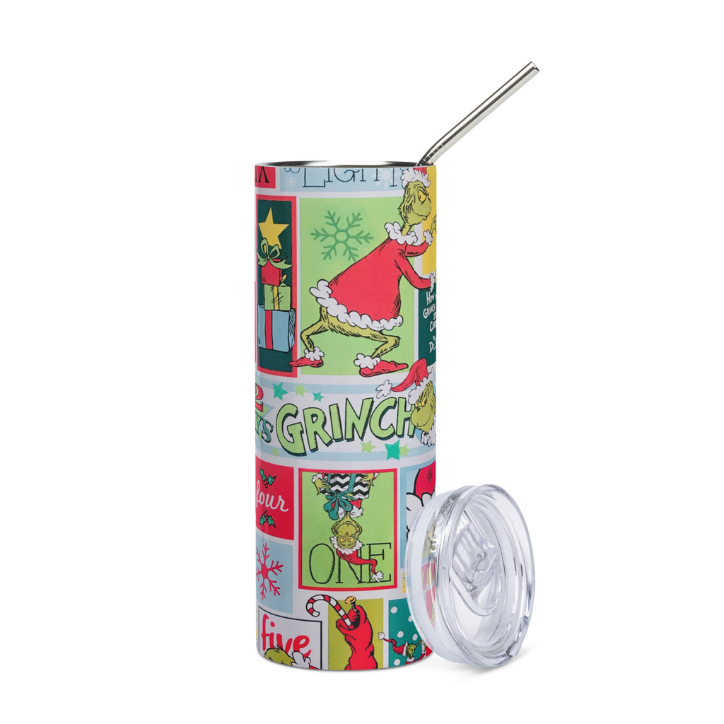 12 Days of Grinchmas Skinny Tumbler – Dr. Seuss Christmas Holiday Drinkware