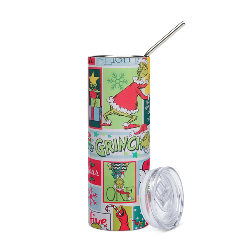 12 Days of Grinchmas Skinny Tumbler – Dr. Seuss Christmas Holiday Drinkware
