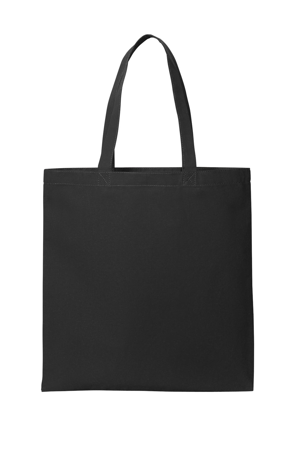 Black tote bag on a white background