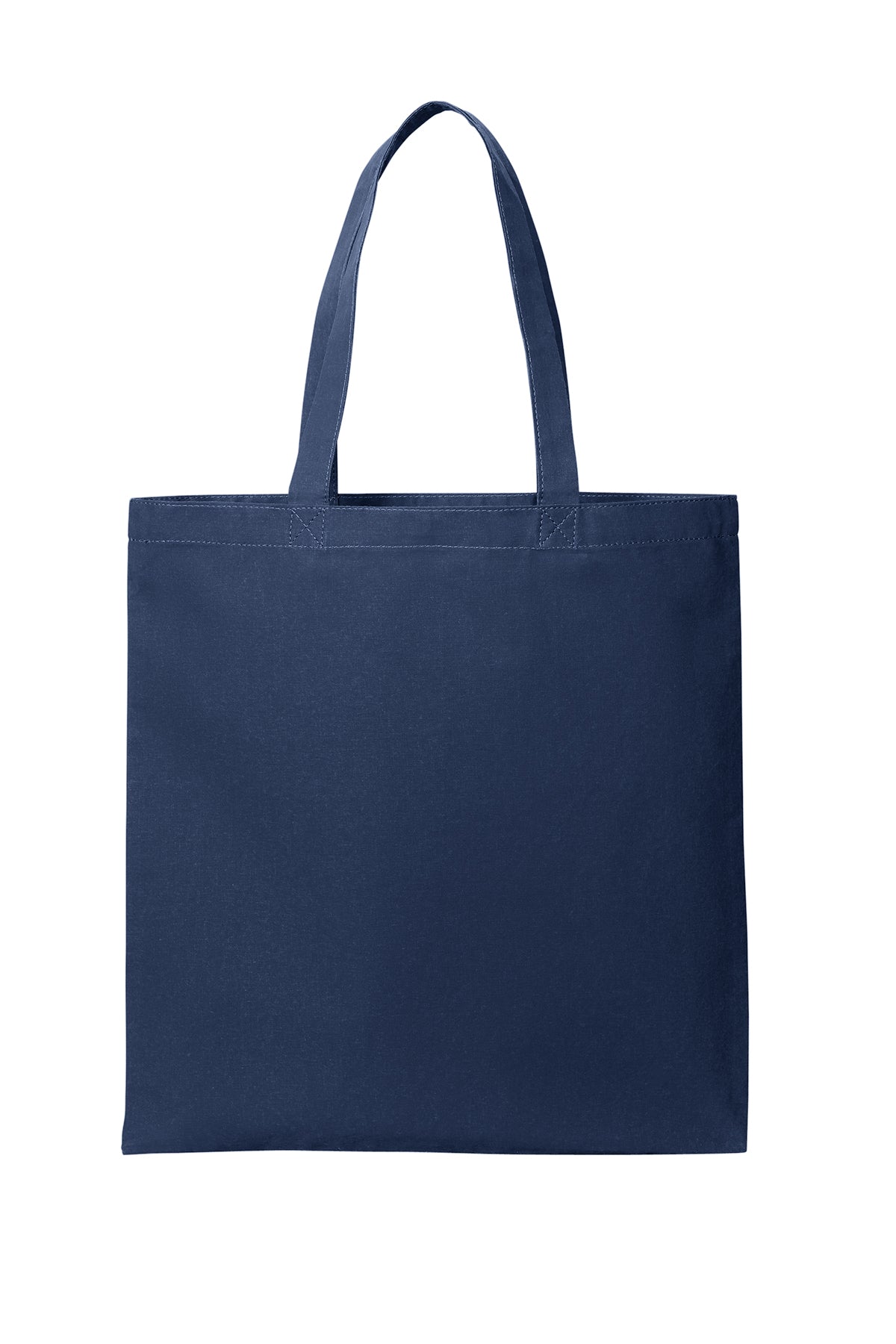 Navy blue tote bag on a white background