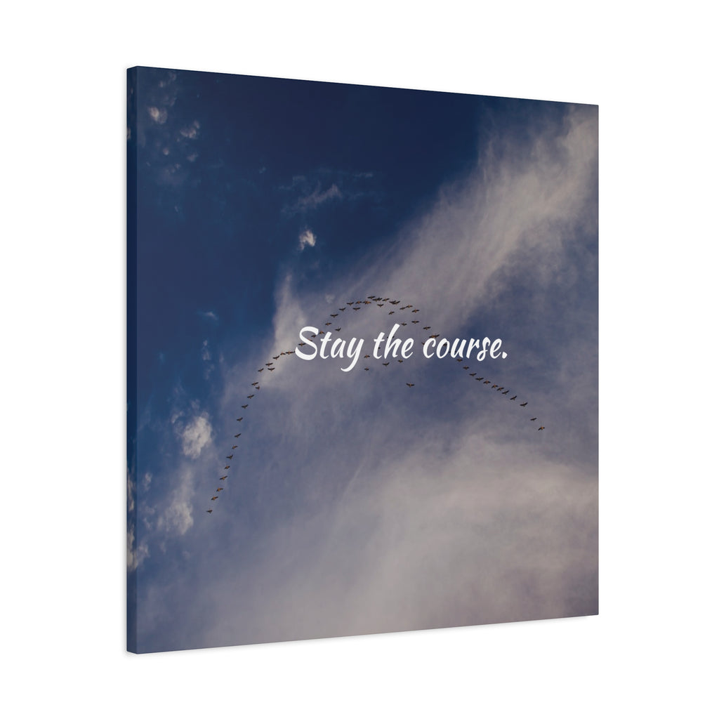 Stay the Course Canvas Wall Art — Inspirational Cloudscape Print