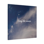 Stay the Course Canvas Wall Art — Inspirational Cloudscape Print