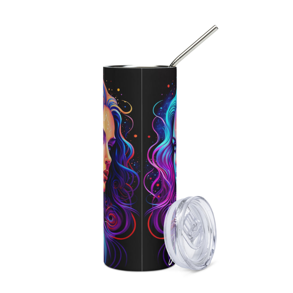 Gemini Zodiac Sign Skinny Tumbler – Vibrant Sublimated Astrology Drinkware