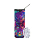 Gemini Zodiac Sign Skinny Tumbler – Vibrant Sublimated Astrology Drinkware