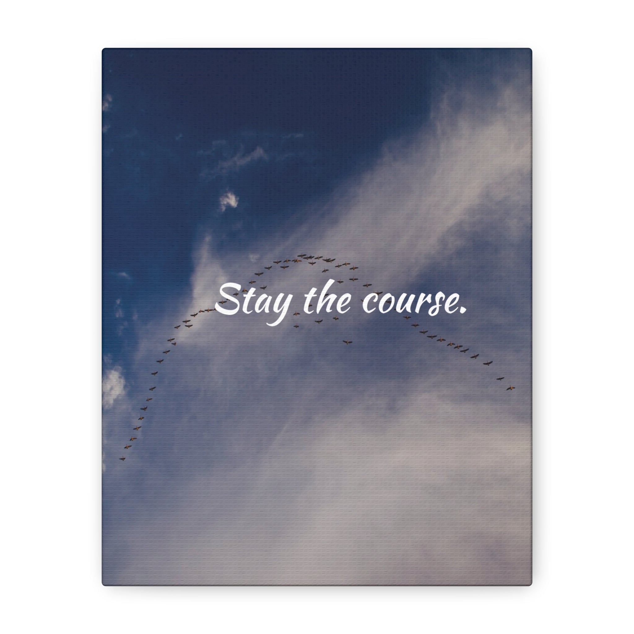 Stay the Course Canvas Wall Art — Inspirational Cloudscape Print