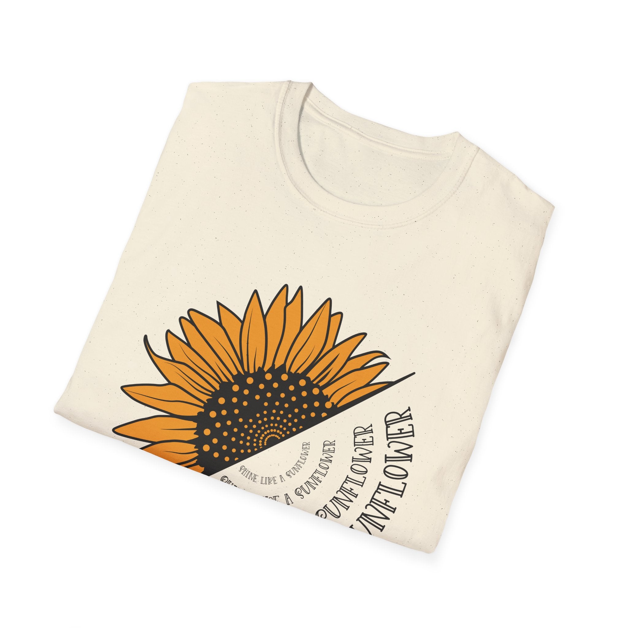 Sunflower 'Shine Like A' Graphic T-Shirt — Inspirational Floral Tee