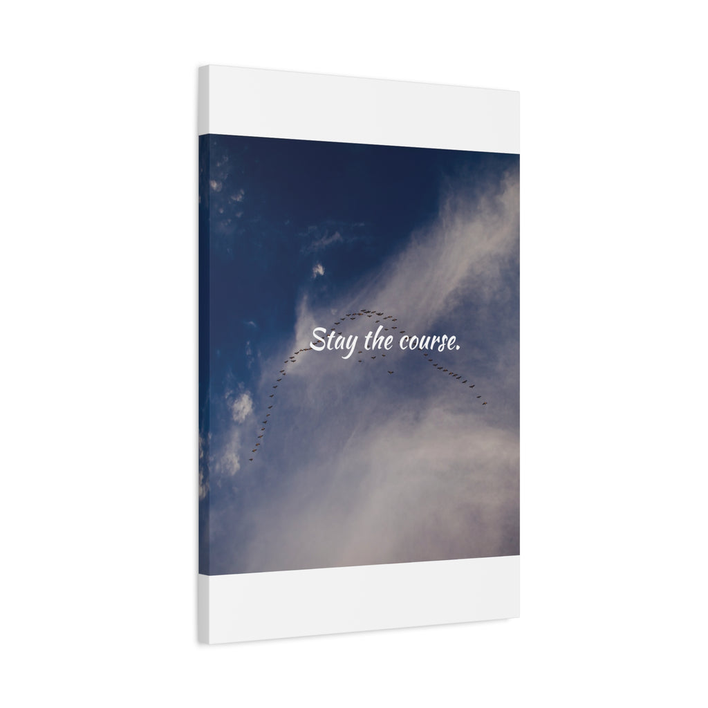 Stay the Course Canvas Wall Art — Inspirational Cloudscape Print
