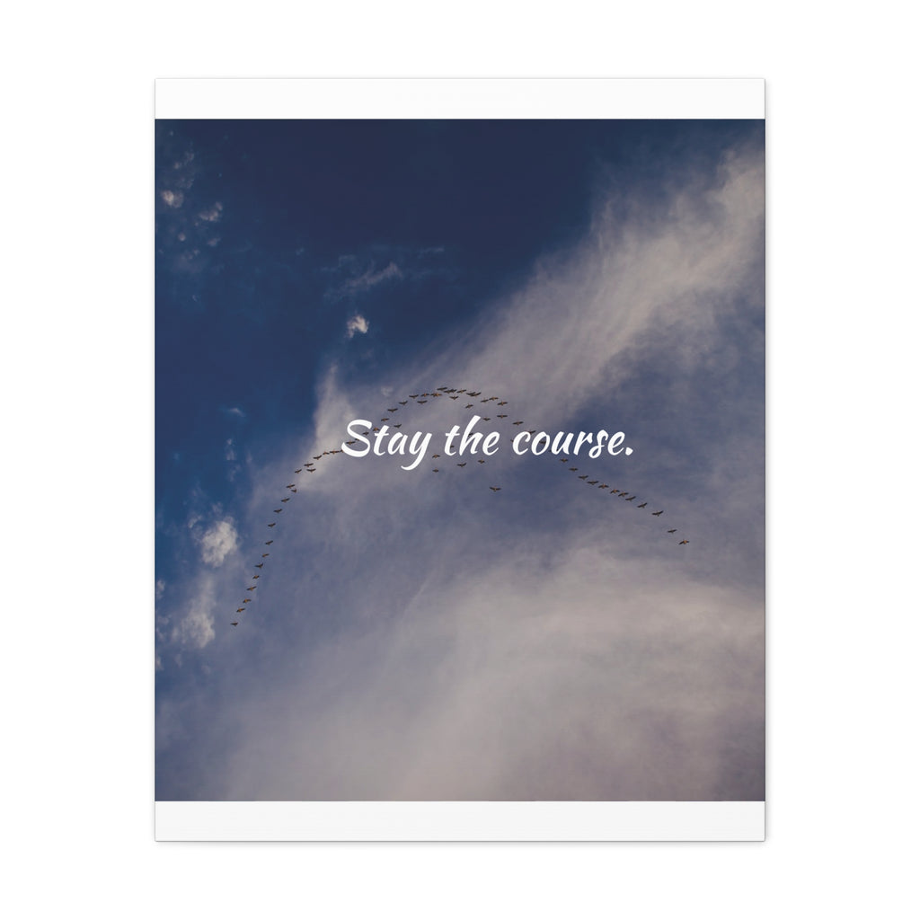 Stay the Course Canvas Wall Art — Inspirational Cloudscape Print