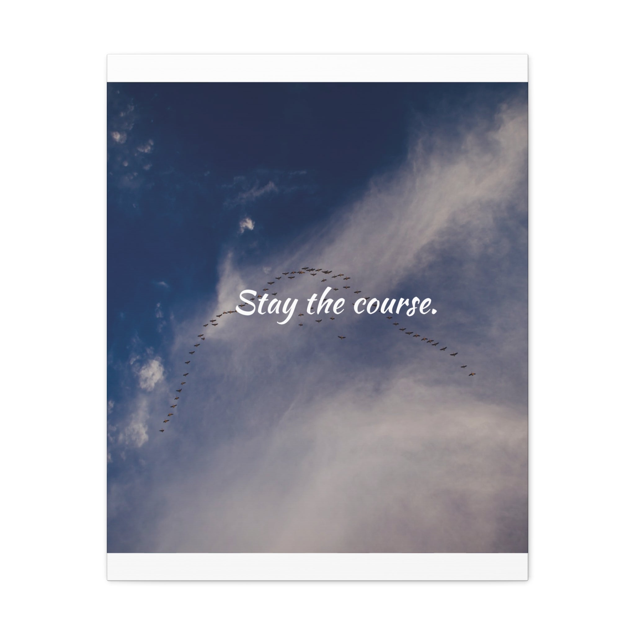 Stay the Course Canvas Wall Art — Inspirational Cloudscape Print