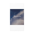 Motivational poster with 'Stay the course.' text against a blue sky background.