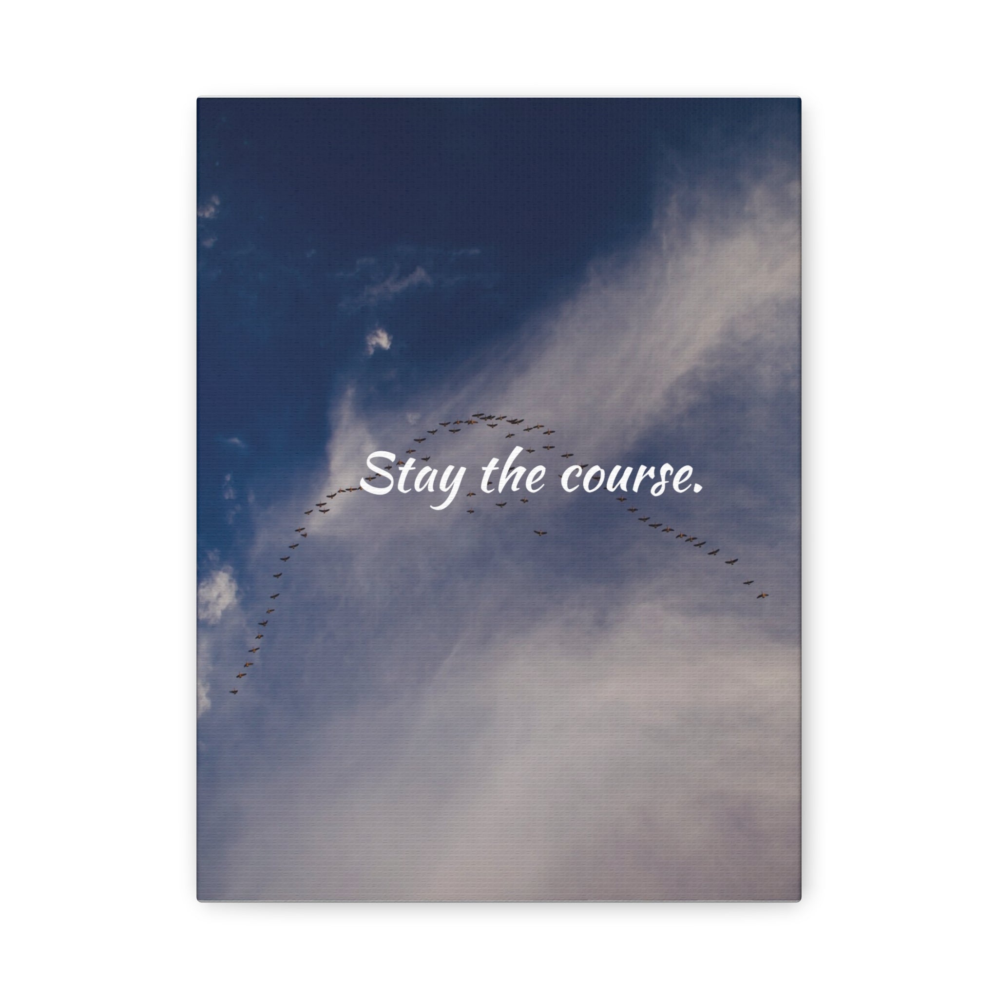 Stay the Course Canvas Wall Art — Inspirational Cloudscape Print