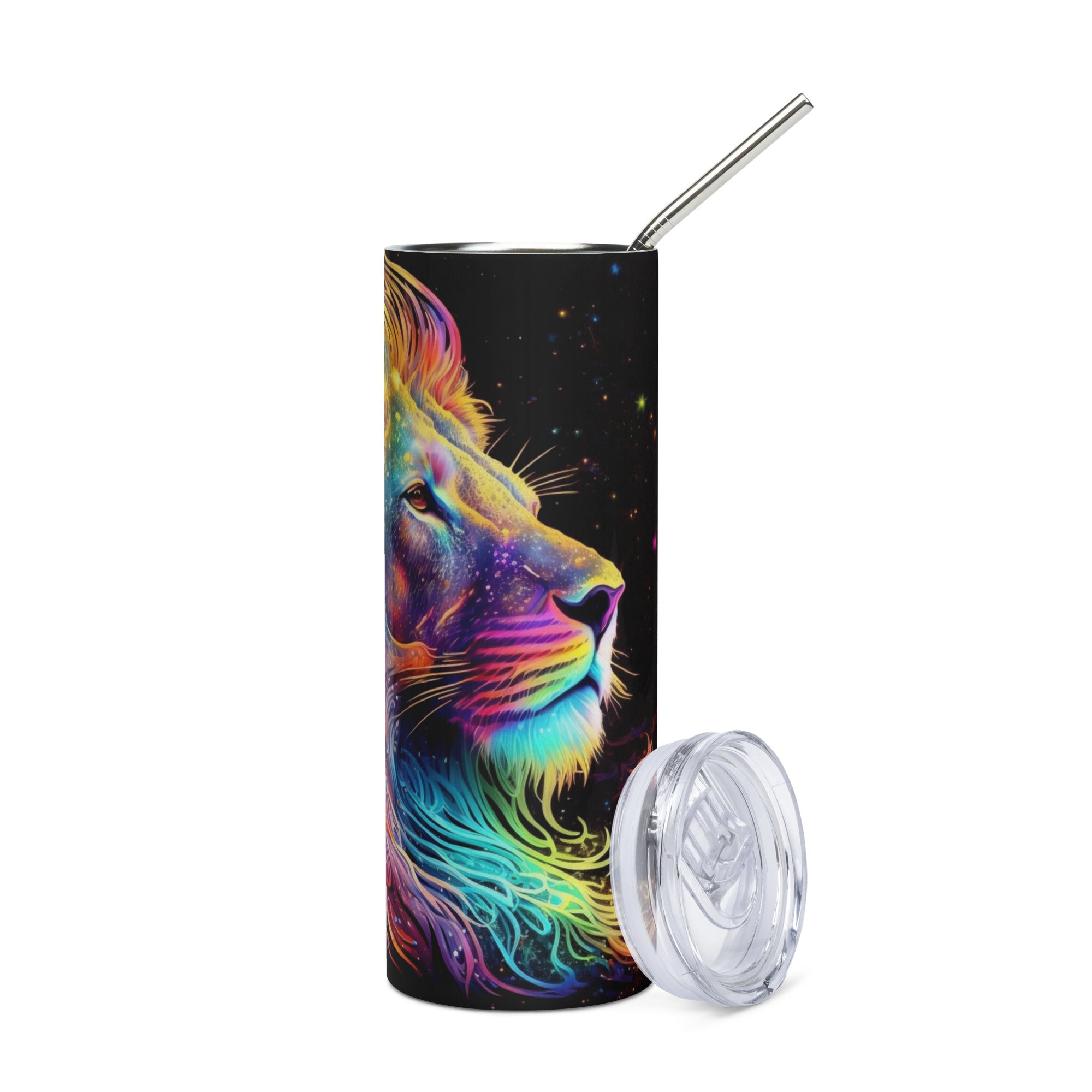 Leo Stainless Steel Tumbler – Bold Zodiac Lion Art