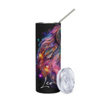 Leo Stainless Steel Tumbler – Bold Zodiac Lion Art