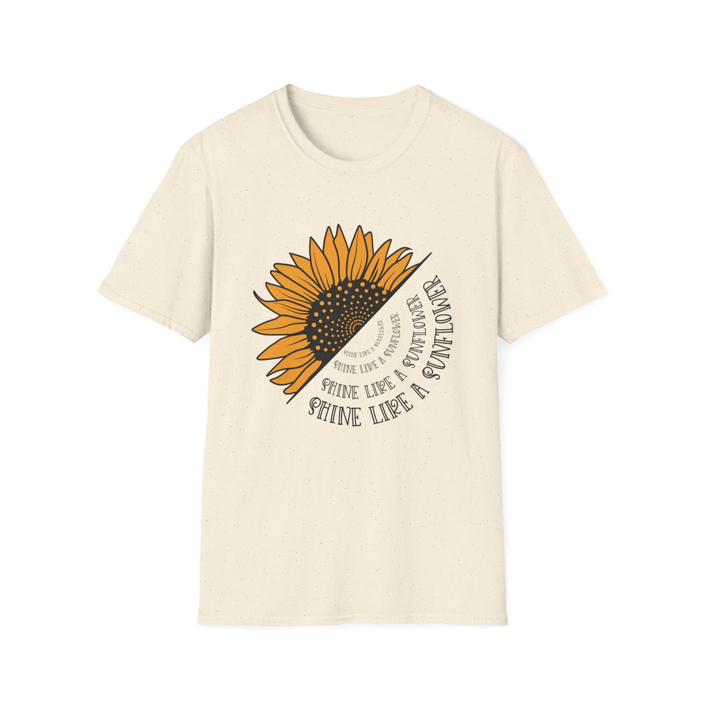 Sunflower 'Shine Like A' Graphic T-Shirt — Inspirational Floral Tee