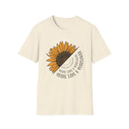 Sunflower 'Shine Like A' Graphic T-Shirt — Inspirational Floral Tee