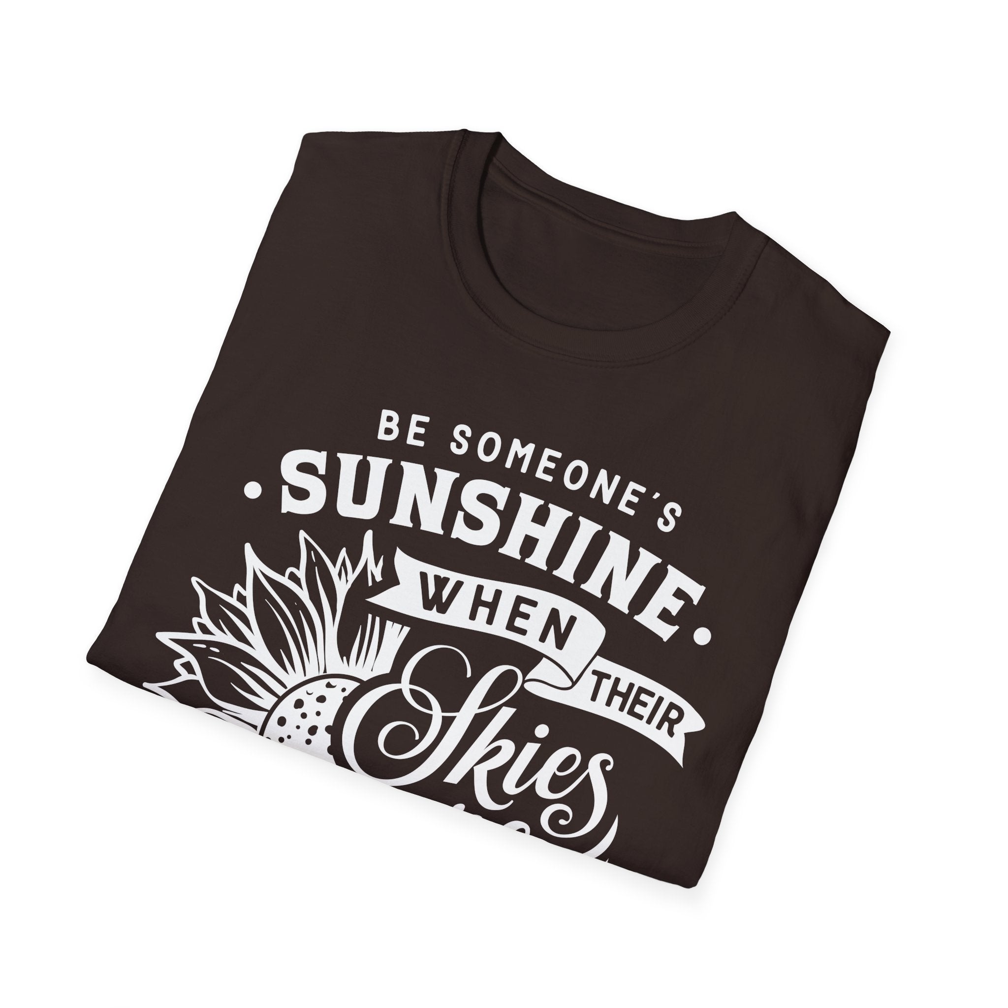 Sunshine When Their Skies Are Grey T-Shirt — Inspirational Sunflower Graphic Tee
