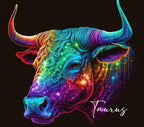 Taurus Stainless Steel Tumbler – Radiant Zodiac Bull Art
