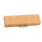 Laserable Wooden box with a handle on a white background