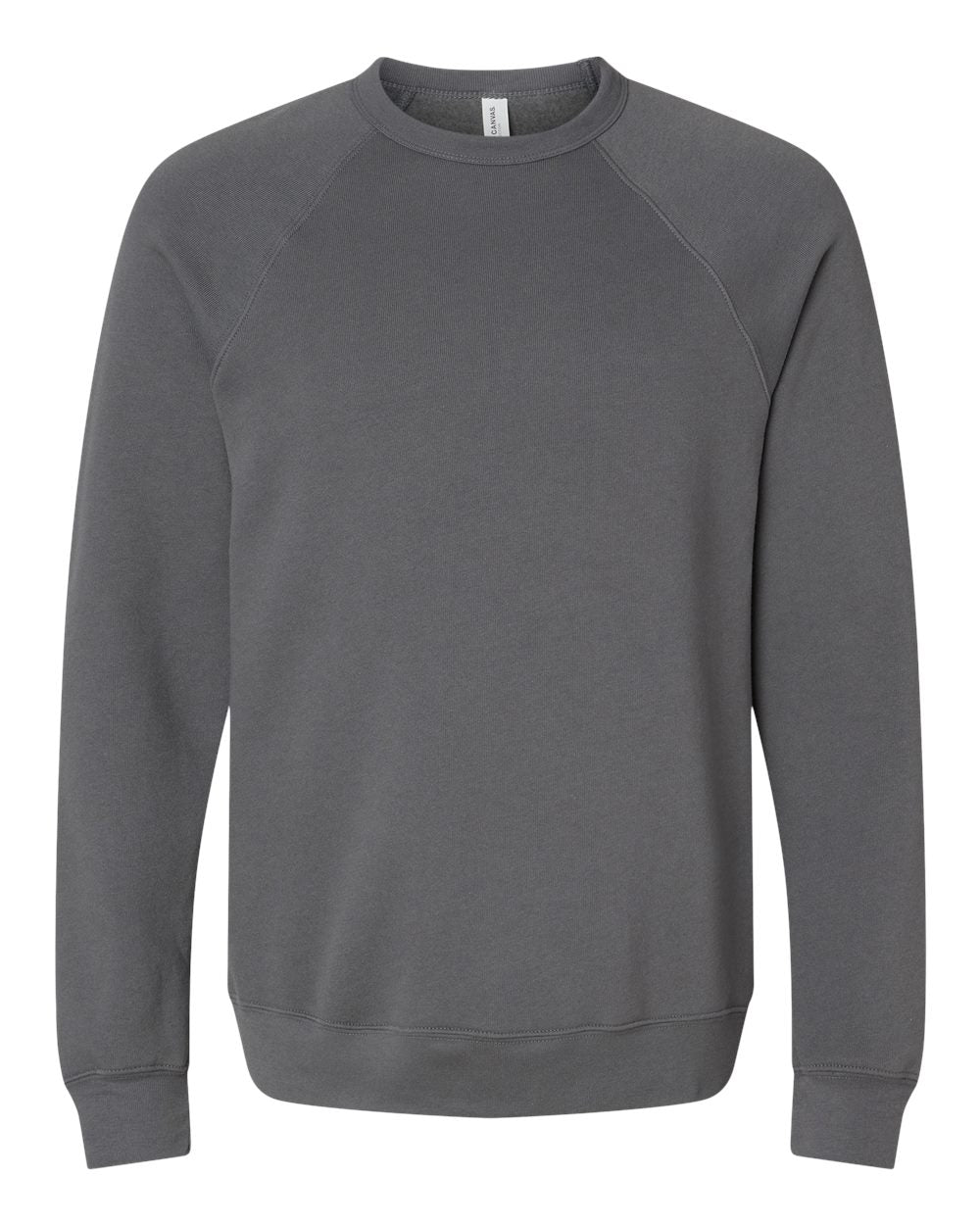 Gray sweatshirt with raglan sleeves on a white background