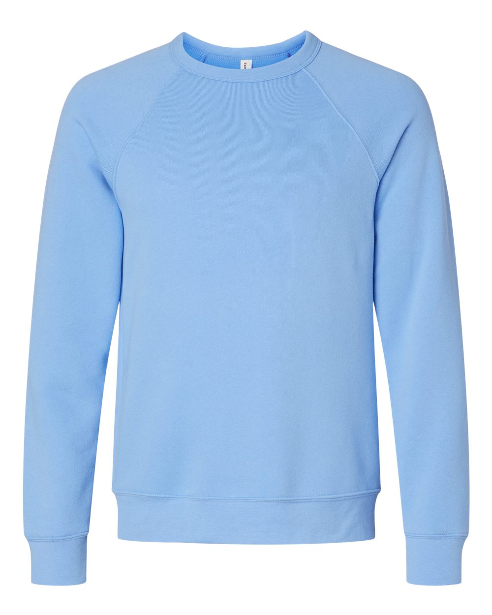 Light blue sweatshirt on a white background