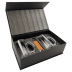 Lazerburst Personalized Beer Gift Set – Two 14 oz. Mugs & Rawhide Leatherette Bottle Opener