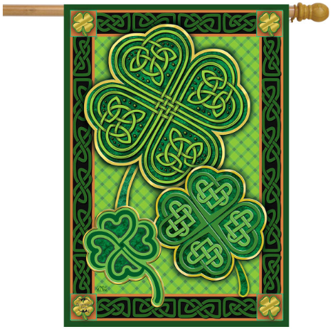 Celtic Shamrocks House Flag (40" x 28")
