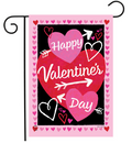 Cupid’s Hearts Happy Valentine’s Day Garden Flag (Hearts & Arrows Yard Flag)